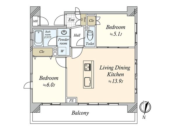 ライフレビュー久が原 間取図(平面図) 間取図(平面図)