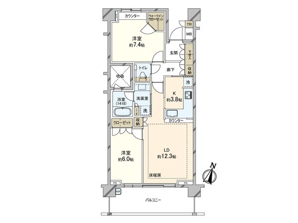 パークハウスザガーデンセントラルハウス 間取図(平面図) パークハウスザガーデンセントラルハウス 間取図(平面図)
