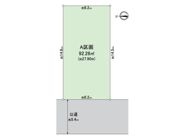 大田区田園調布本町土地 A区画 区画図 大田区田園調布本町土地 A区画 区画図