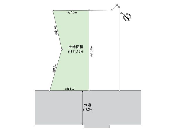 東玉川1丁目土地 A区画 区画図 区画図