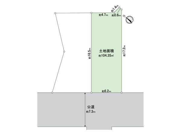 東玉川1丁目土地 B区画 区画図 区画図