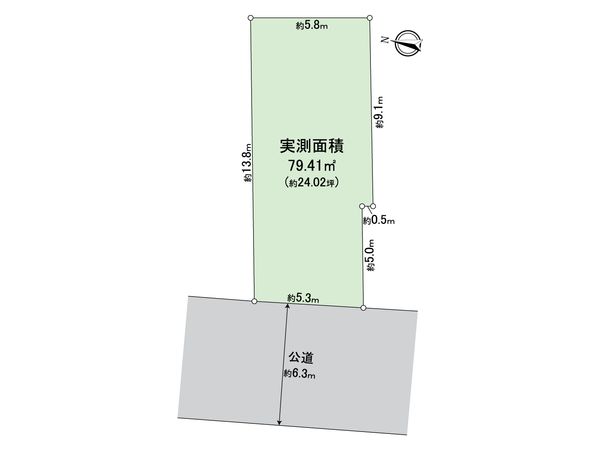 大田区東雪谷一丁目B区画 区画図 大田区東雪谷一丁目B区画 区画図
