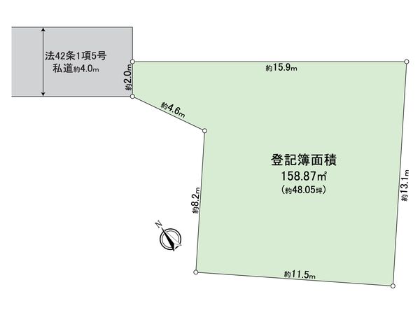 大田区田園調布4丁目 土地 区画図 大田区田園調布4丁目 土地 区画図