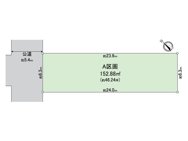 東玉川1丁目 A区画 区画図 東玉川1丁目 A区画 区画図