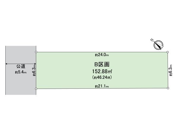 東玉川1丁目 B区画 区画図 東玉川1丁目 B区画 区画図