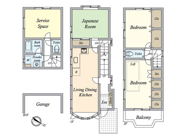 南馬込1丁目 戸建 間取図(平面図)