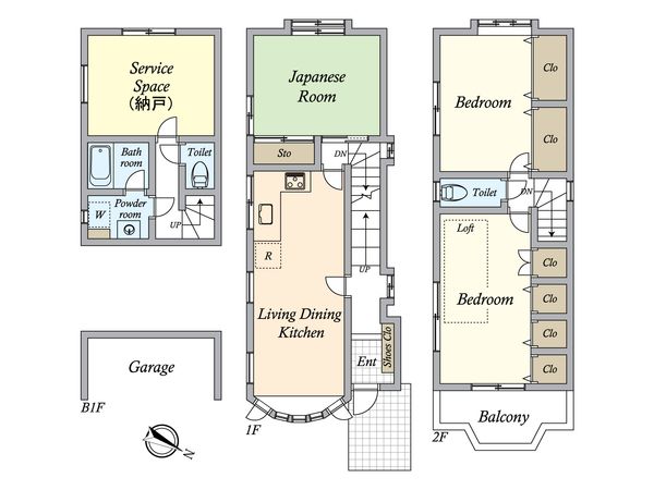 南馬込1丁目 戸建 間取図(平面図)