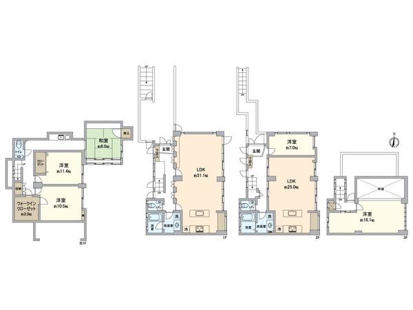 田園調布2丁目 戸建 間取図(平面図)