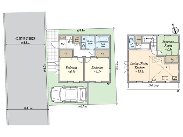 港北区下田町3丁目 戸建 間取図(平面図) 港北区下田町3丁目 戸建 間取図(平面図)