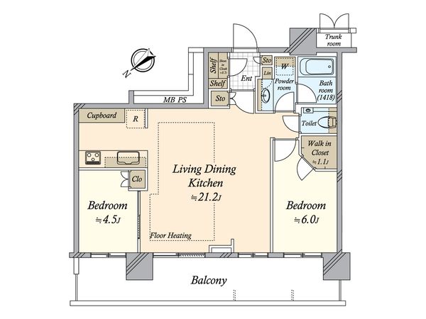 パークシティ武蔵小山ザタワー 間取図(平面図)