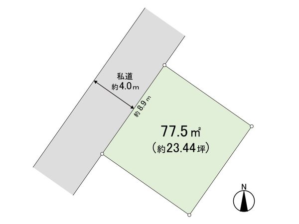 川口市大字芝 売地 区画図