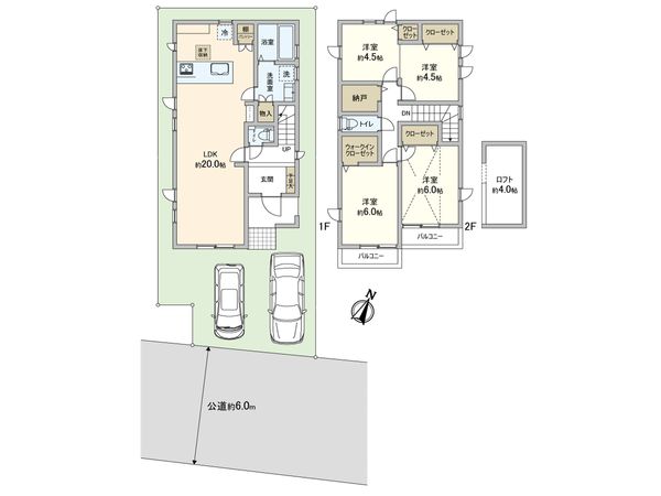 川口市芝宮根町 新築戸建 1号棟 間取図(平面図) 川口市芝宮根町 新築戸建 1号棟 間取図(平面図)