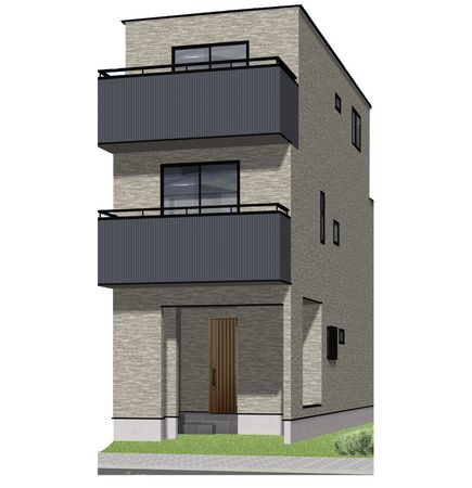 川口市芝3丁目 新築戸建 外観パース図 川口市芝3丁目 新築戸建 外観パース図