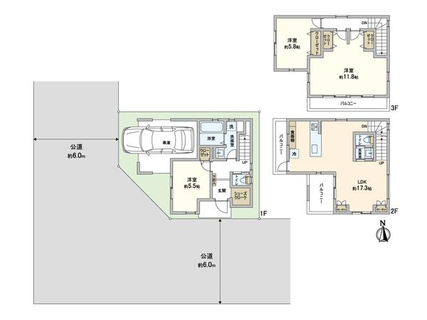 蕨市塚越7丁目 新築戸建 間取図(平面図)
