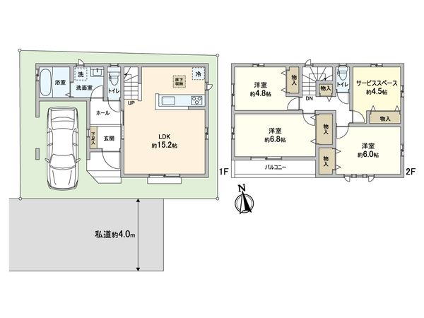 川口市前川2丁目 新築戸建 間取図(平面図) 川口市前川2丁目 新築戸建 間取図(平面図)
