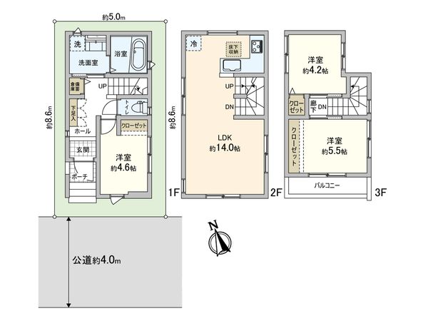 蕨市中央6丁目 新築戸建 間取図(平面図) 蕨市中央6丁目 新築戸建 間取図(平面図)
