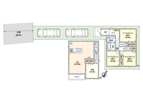 川口市芝宮根町 新築戸建 D号棟 間取図(平面図)