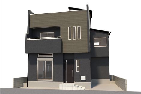 川口市芝中田1丁目 新築戸建 外観パース図