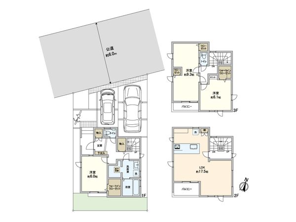 川口市芝宮根町 新築戸建 10号棟 間取図(平面図) 川口市芝宮根町 新築戸建 10号棟 間取図(平面図)