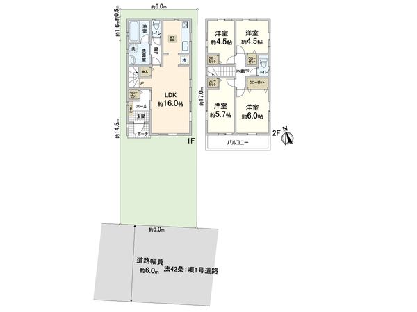 上青木西4丁目 戸建 間取図(平面図) 上青木西4丁目 戸建 間取図(平面図)
