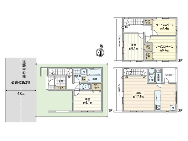 蕨市中央3丁目 新築戸建 2号棟 間取図(平面図)