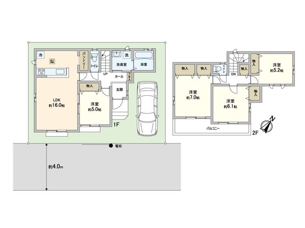 川口市柳崎2丁目 新築戸建 間取図(平面図) 川口市柳崎2丁目 新築戸建 間取図(平面図)