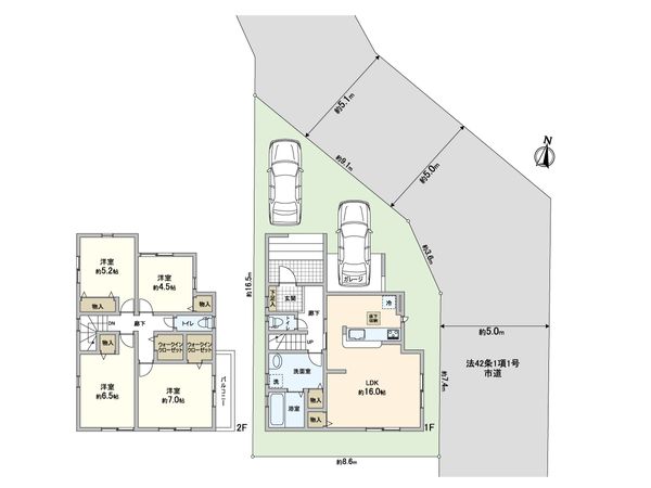 川口市大字神戸 新築戸建 間取図(平面図) 川口市大字神戸 新築戸建 間取図(平面図)