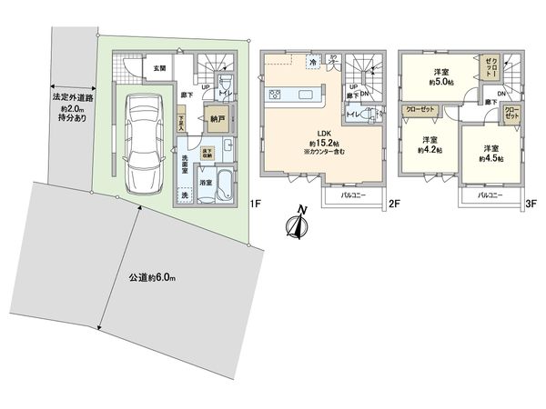 蕨市塚越1丁目 新築戸建 間取図(平面図) 蕨市塚越1丁目 新築戸建 間取図(平面図)