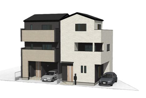 蕨市中央3丁目 新築戸建 1号棟 外観パース図