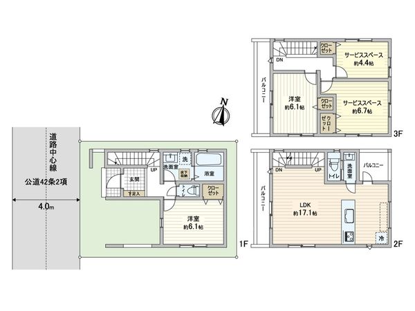 蕨市中央3丁目 新築戸建 2号棟 間取図(平面図) 間取図(平面図)