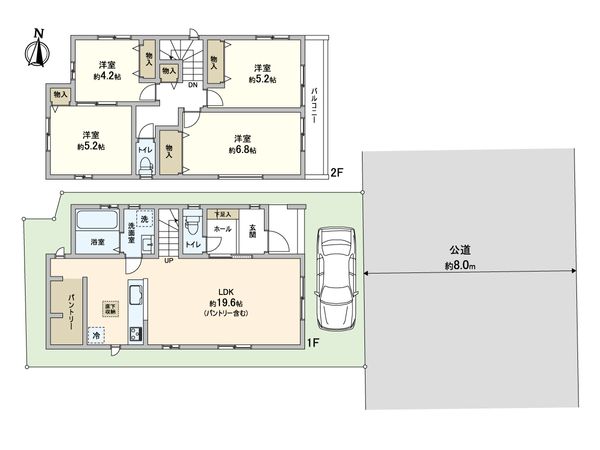 川口市上青木3丁目 B号棟 間取図(平面図)