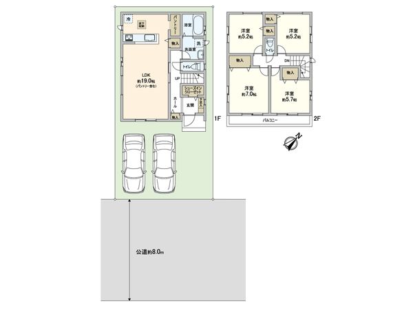 川口市上青木6丁目 新築戸建 F号棟 間取図(平面図)