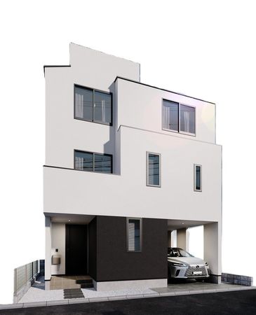 川口市芝樋ノ爪2丁目 新築戸建 外観パース図