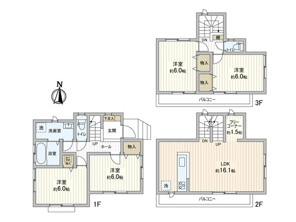 川口市南前川2丁目 戸建 間取図(平面図) 間取図(平面図)