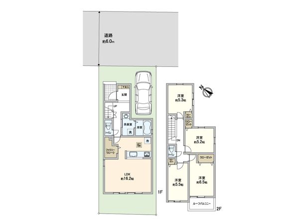 川口市前川2丁目 新築戸建 3号棟 間取図(平面図) 川口市前川2丁目 新築戸建 3号棟 間取図(平面図)