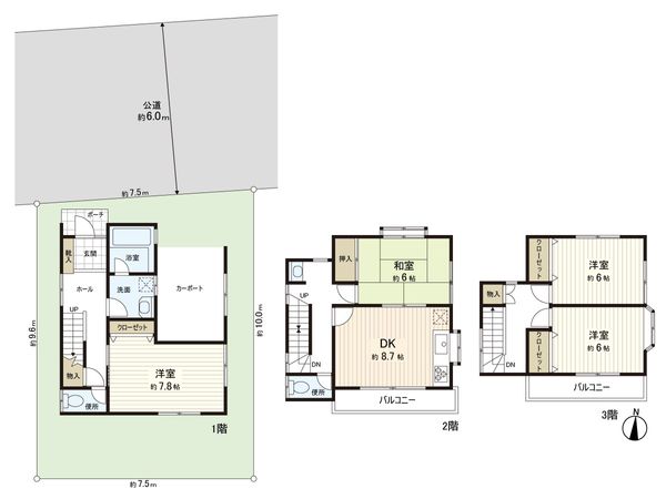 川口市芝1丁目 戸建 間取図(平面図) 川口市芝1丁目 戸建 間取図(平面図)