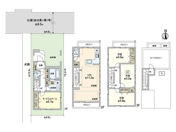 川口市芝3丁目 戸建 間取図(平面図) 川口市芝3丁目 戸建 間取図(平面図)