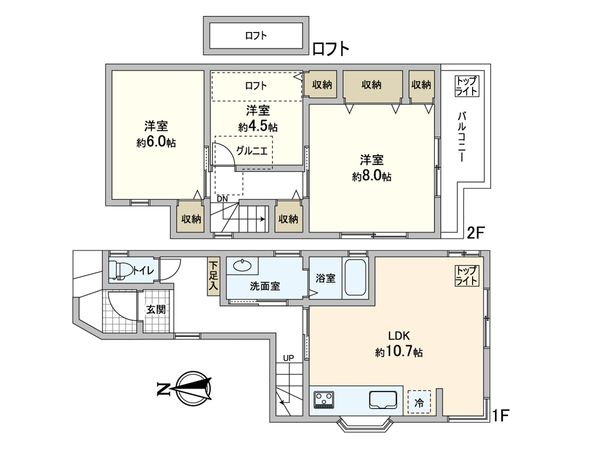 川口市前上町 間取図(平面図) 川口市前上町 間取図(平面図)