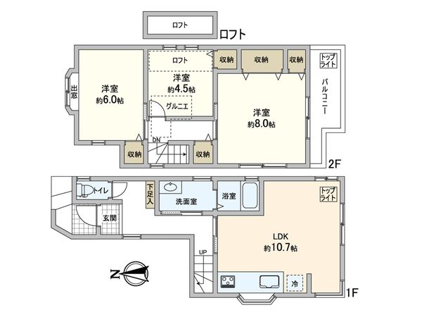 川口市前上町 間取図(平面図) 川口市前上町 間取図(平面図)