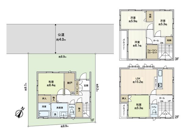 蕨市中央2丁目 中古戸建 間取図(平面図) 蕨市中央2丁目 中古戸建 間取図(平面図)
