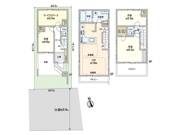 ミラクラス蕨塚越 D号棟 間取図(平面図)