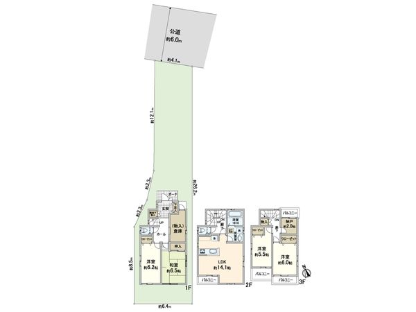 川口市芝西1丁目 戸建 間取図(平面図) 川口市芝西1丁目 戸建 間取図(平面図)