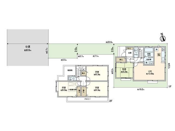 蕨市塚越6丁目 間取図(平面図) 蕨市塚越6丁目 間取図(平面図)
