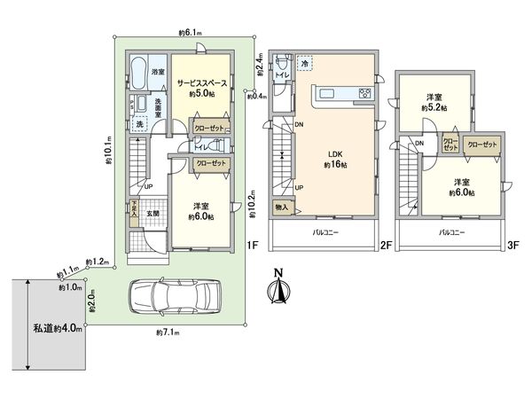 川口市上青木1丁目 新築戸建 間取図(平面図)