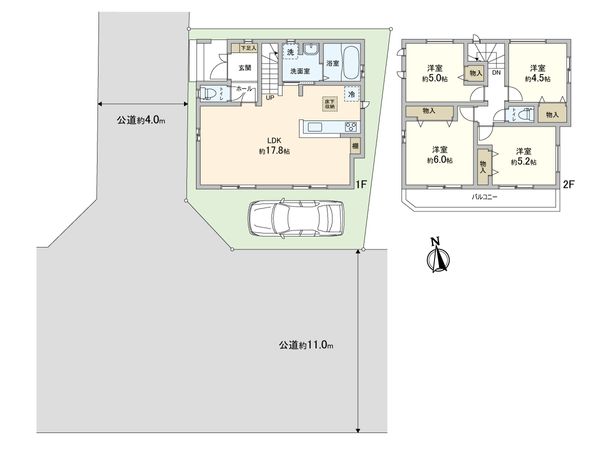 川口市前川2丁目 新築戸建 3号棟 間取図(平面図) 川口市前川2丁目 新築戸建 3号棟 間取図(平面図)