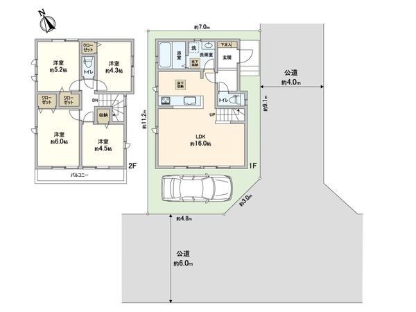 蕨市南町4丁目 新築戸建 間取図(平面図) 蕨市南町4丁目 新築戸建 間取図(平面図)
