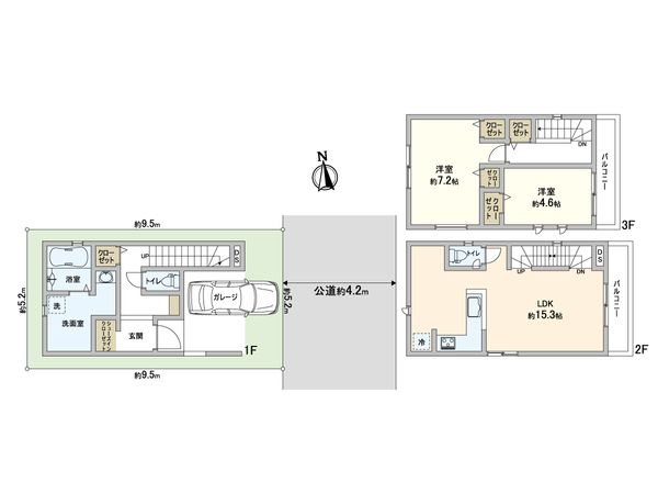 川口市大字木曽呂 新築戸建 1号棟 間取図(平面図) 川口市大字木曽呂 新築戸建 1号棟 間取図(平面図)