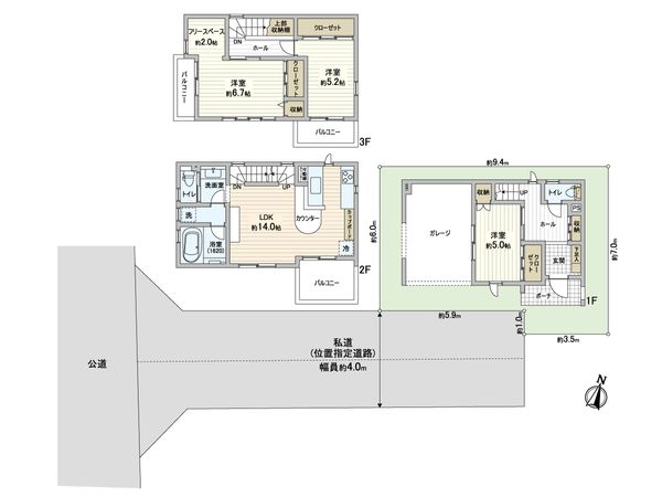 川口市芝新町 間取図(平面図) 川口市芝新町 間取図(平面図)