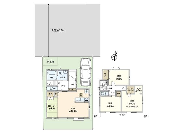 川口市大字伊刈 新築戸建 A号棟 間取図(平面図) 川口市大字伊刈 新築戸建 A号棟 間取図(平面図)