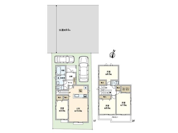 川口市大字伊刈 新築戸建 D号棟 間取図(平面図) 川口市大字伊刈 新築戸建 D号棟 間取図(平面図)
